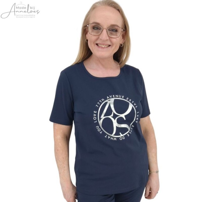 ZOSO T-shirt travel KM opdruk Marine